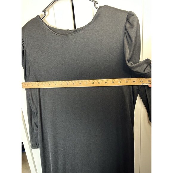 Vintage 80s Partridge in A Pear Tree Black Party Dress Sz L Polka Dot Ruffle Hem - Picture 5 of 11